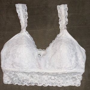 No boundaries white bralette